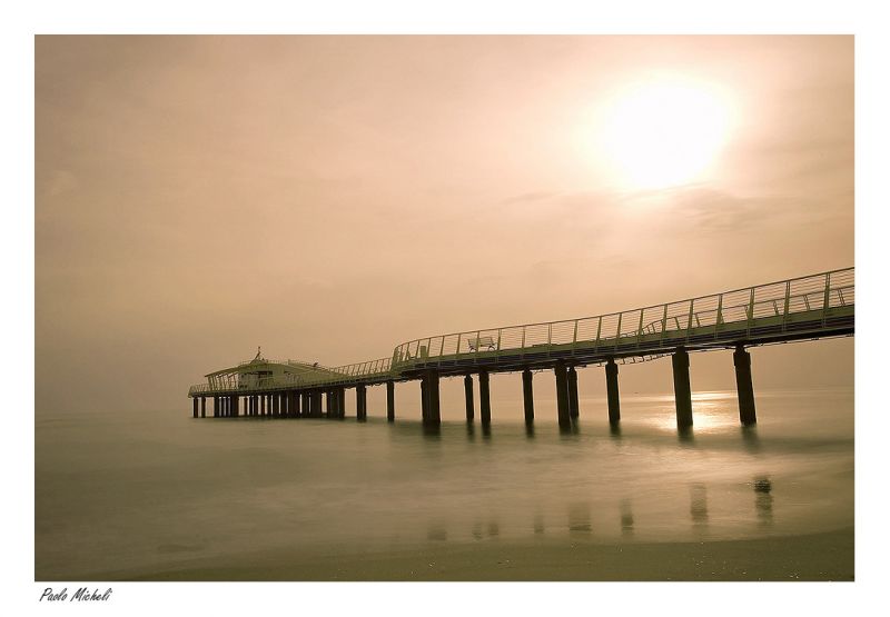 man and wharf