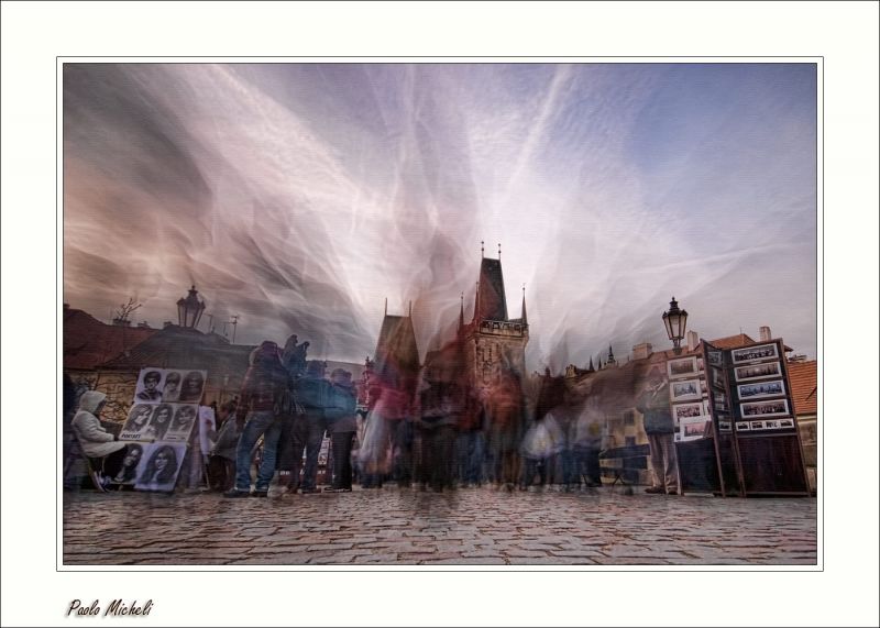 Charles bridge art stands